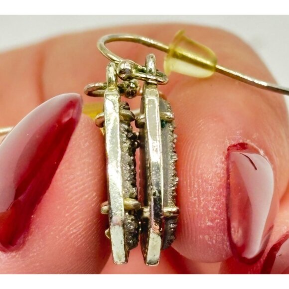 Kendra Scott Oval Drusy Drop Earrings With Textured Stone & Gold-Tone Border - Picture 4 of 5